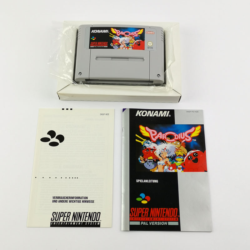 Super Nintendo game: Parodius - original packaging &amp; instructions PAL version | SNES cartridge