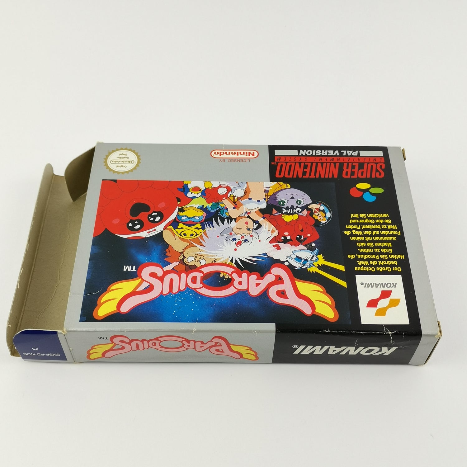 Super Nintendo game: Parodius - original packaging & instructions PAL version | SNES cartridge