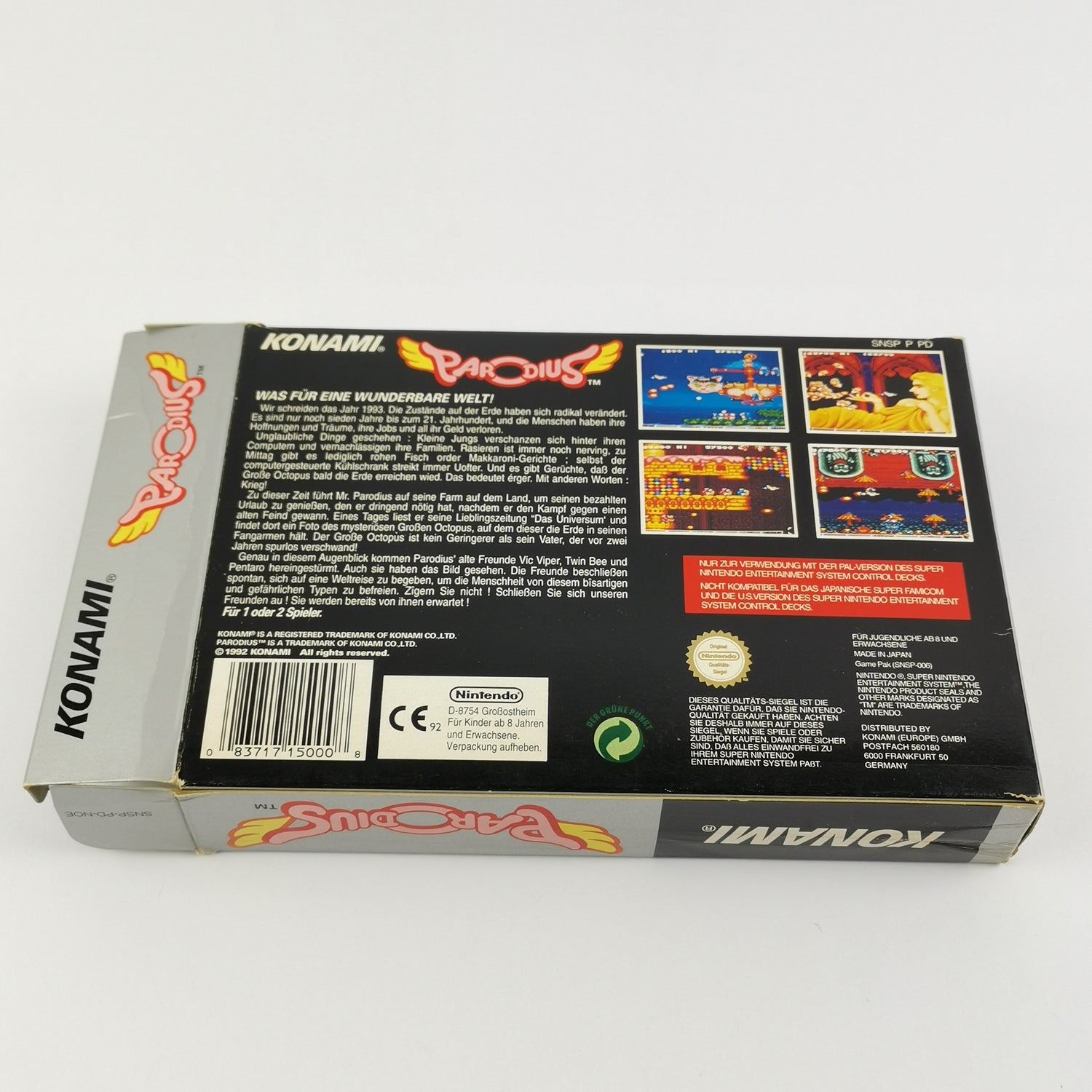 Super Nintendo game: Parodius - original packaging & instructions PAL version | SNES cartridge