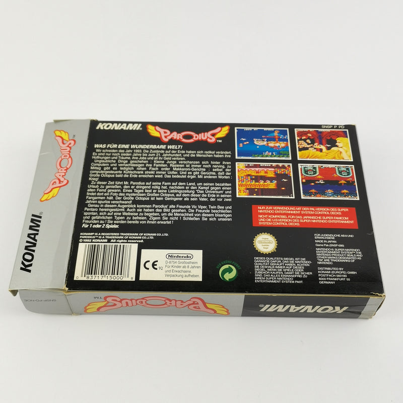 Super Nintendo game: Parodius - original packaging &amp; instructions PAL version | SNES cartridge