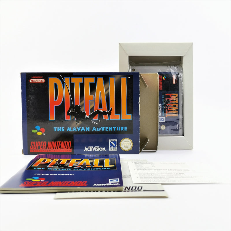 Super Nintendo game: Pitfall - original packaging &amp; instructions PAL version | SNES cartridge