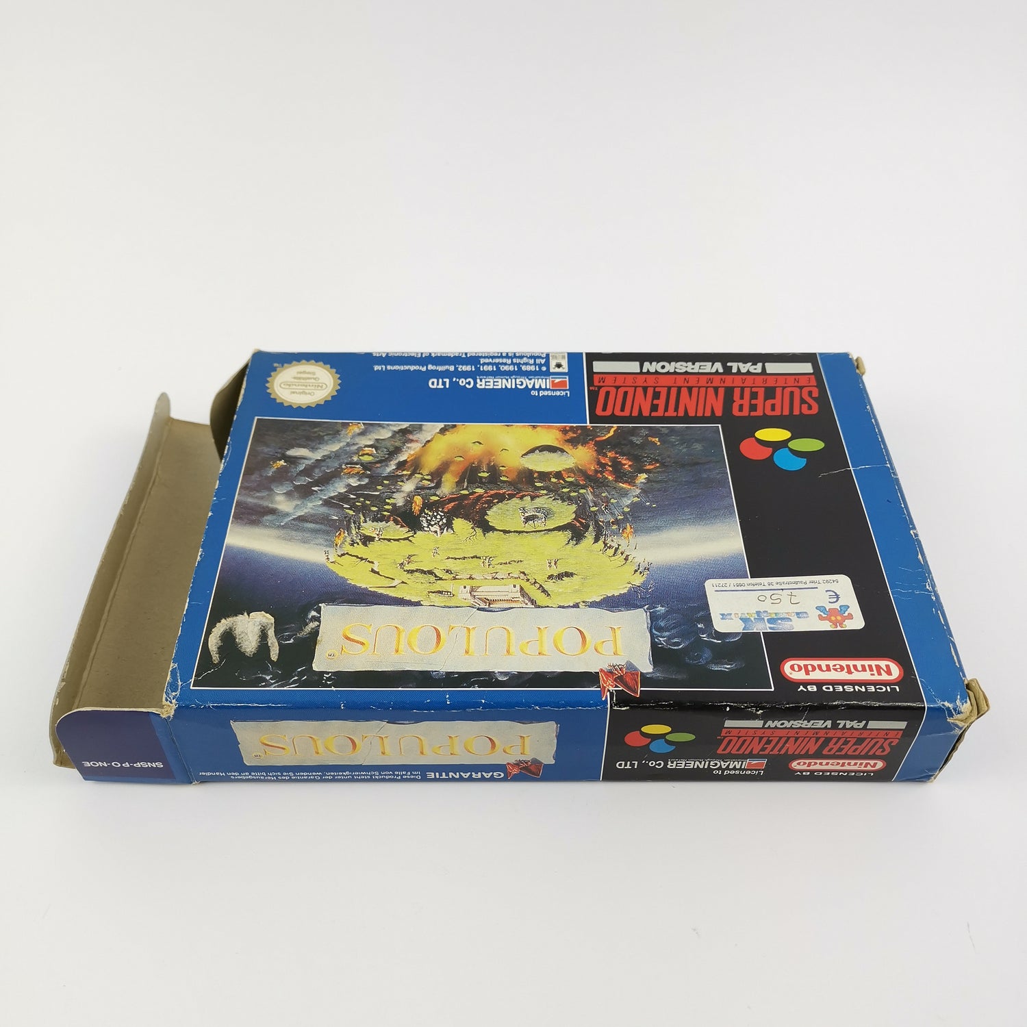 Super Nintendo game: Populous - original packaging & instructions PAL | SNES cartridge