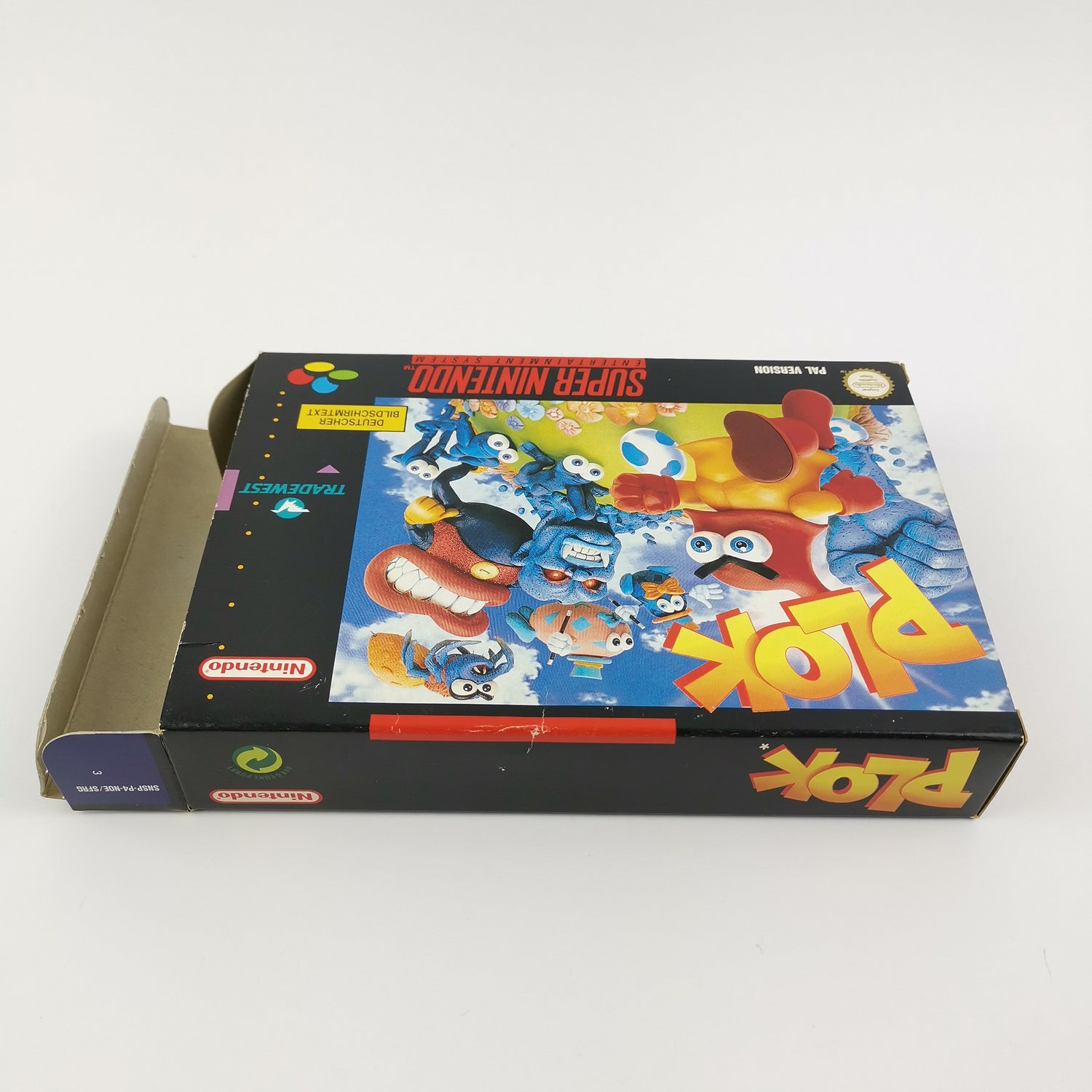 Super Nintendo Spiel : Plok - OVP & Anleitung PAL Version | SNES Cartridge