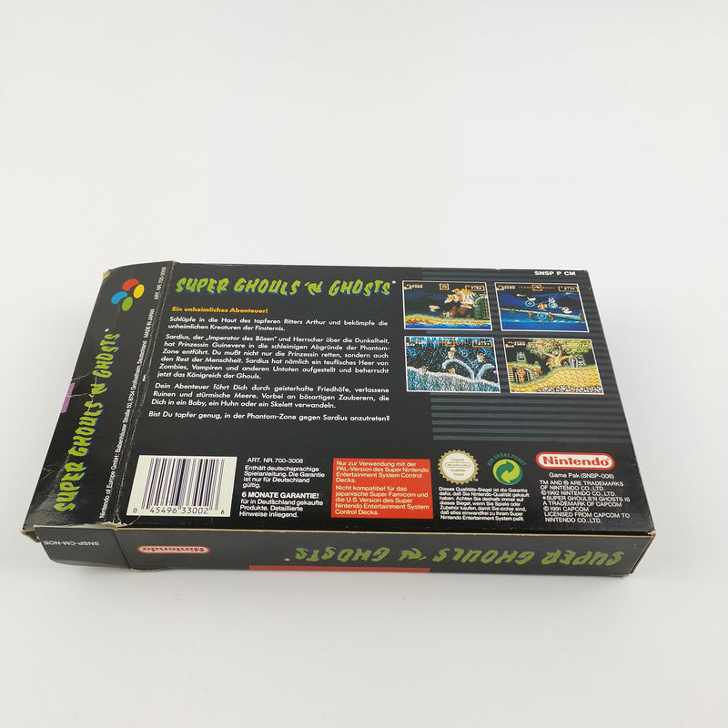 Super Nintendo game: Super Ghouls'N Ghosts - original packaging &amp; instructions SNES cartridge