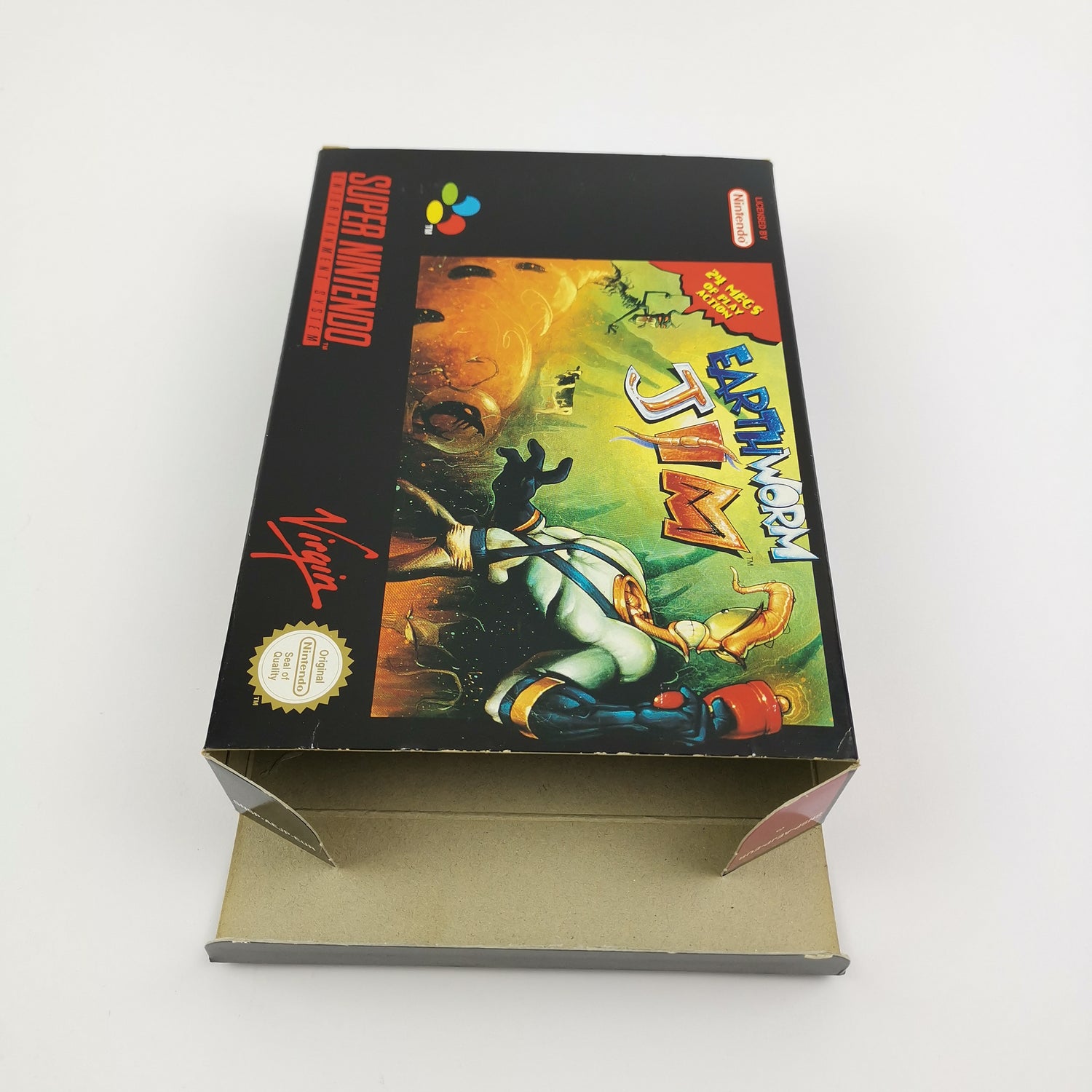 Super Nintendo game: Earthworm Jim - original packaging & instructions PAL | SNES cartridge