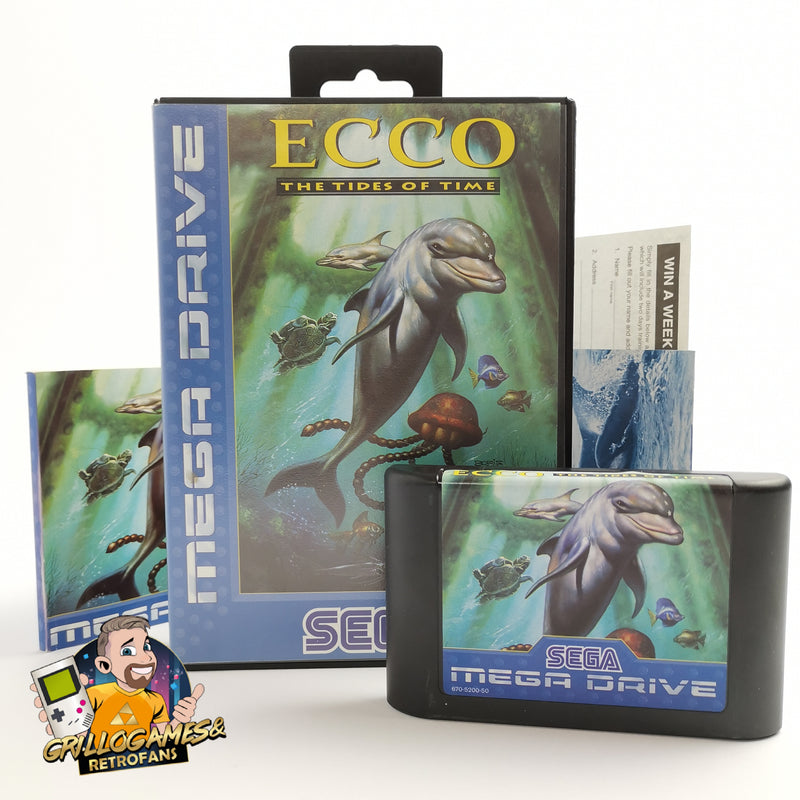 Sega Mega Drive Spiel " Ecco The Tides of Time " MD The Dolphin | OVP PAL