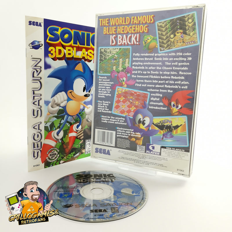 Sega Saturn Spiel " Sonic 3D Blast " SegaSaturn SS | OVP | NTSC-U/C USA