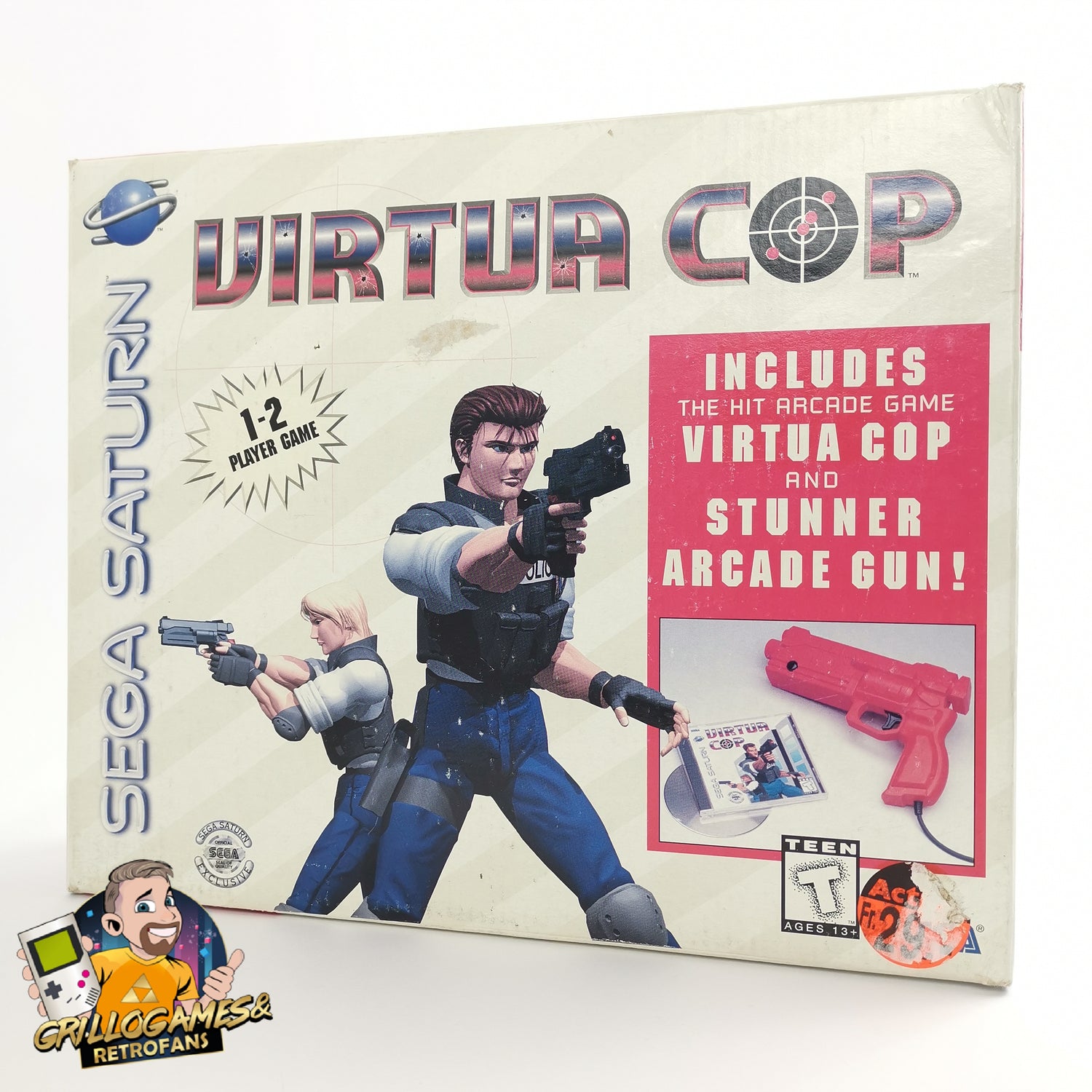 Sega Saturn Game: Virtua Cop + Gun | American version NTSC-U/C USA | Original packaging